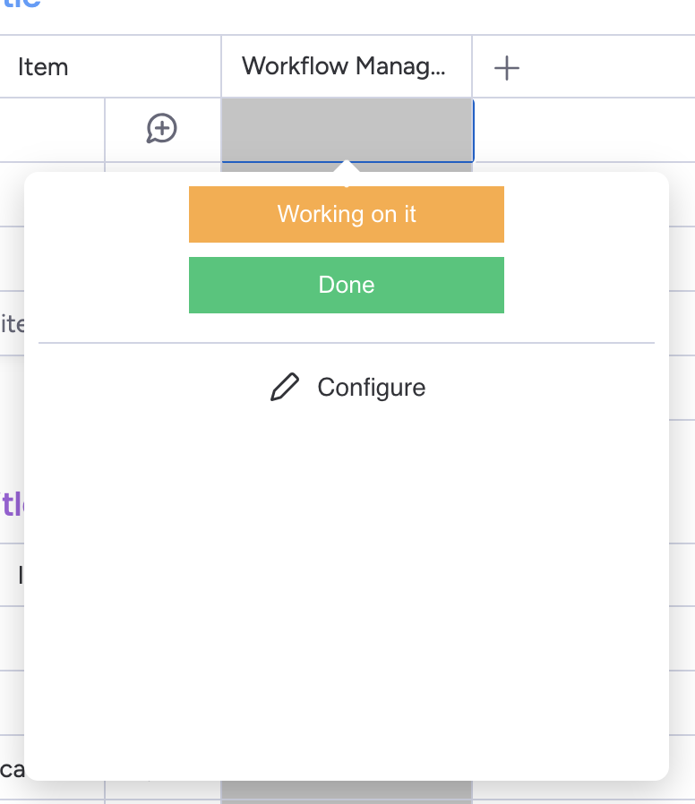 configure